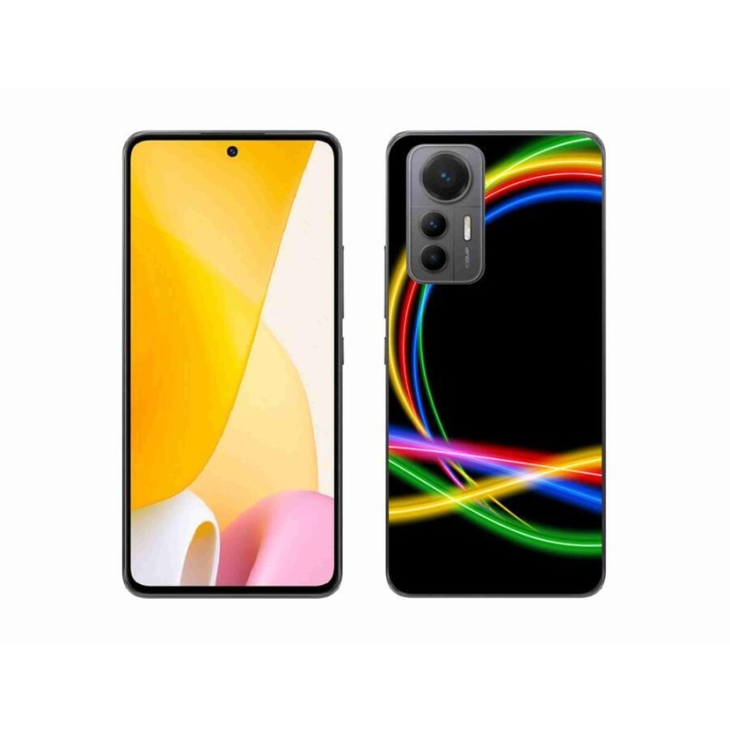 Gelový obal mmCase na mobil Xiaomi 12 Lite - neonové kruhy