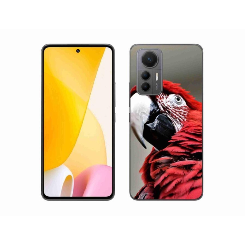 Gelový obal mmCase na mobil Xiaomi 12 Lite - papoušek ara červený