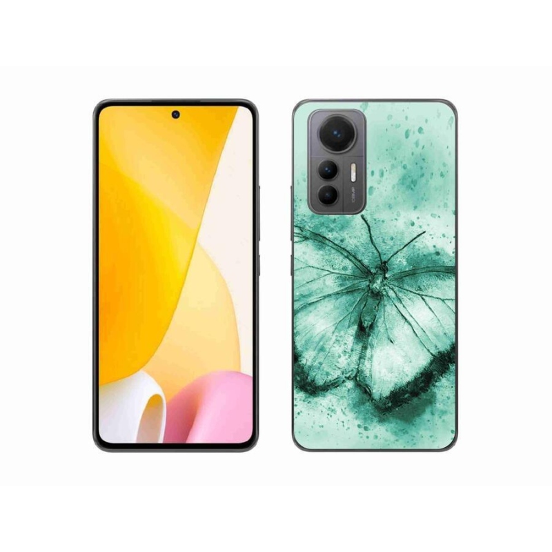 Gelový obal mmCase na mobil Xiaomi 12 Lite - zelený motýl