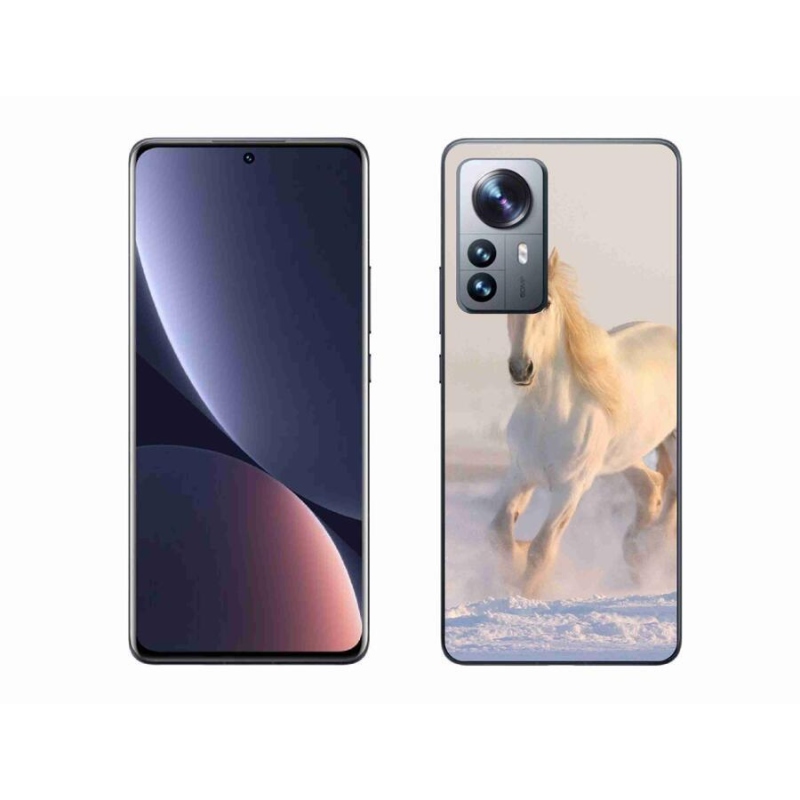 Gelový obal mmCase na mobil Xiaomi 12 Pro - kůň ve sněhu