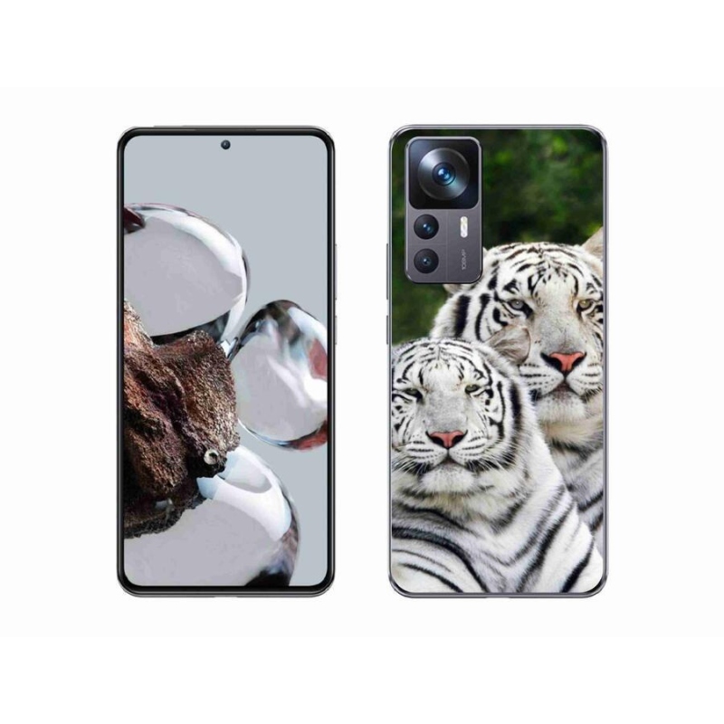 Gelový obal mmCase na mobil Xiaomi 12T - bílí tygři