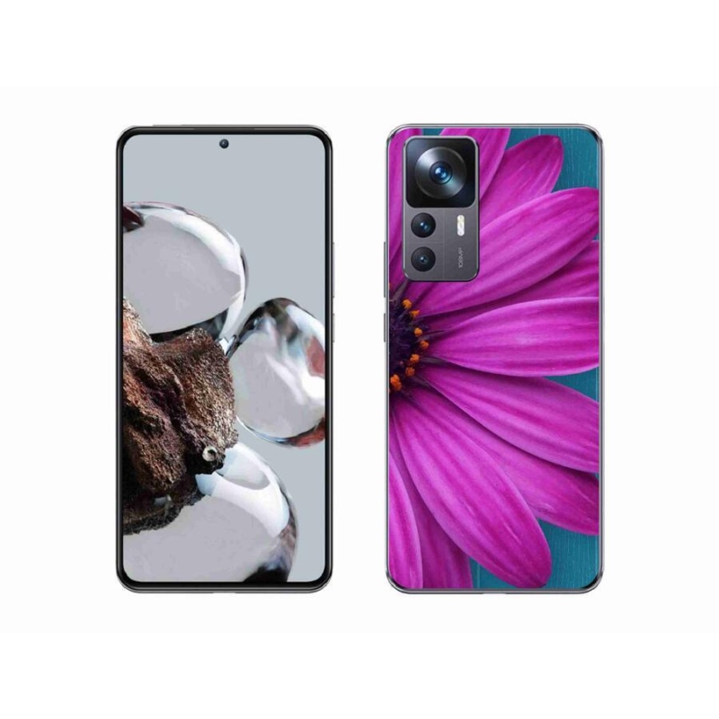 Gelový obal mmCase na mobil Xiaomi 12T Pro - fialová kopretina