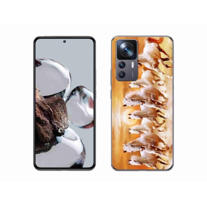 Gelový obal mmCase na mobil Xiaomi 12T Pro - koně 2