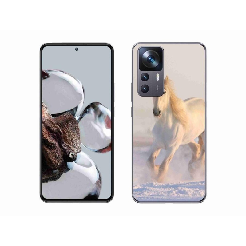 Gelový obal mmCase na mobil Xiaomi 12T Pro - kůň ve sněhu