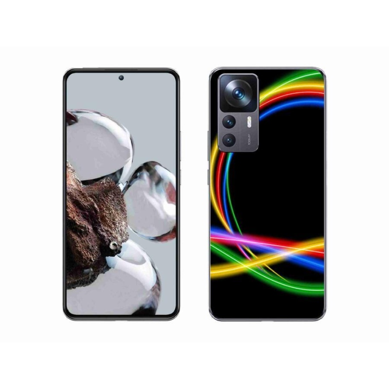 Gelový obal mmCase na mobil Xiaomi 12T Pro - neonové kruhy