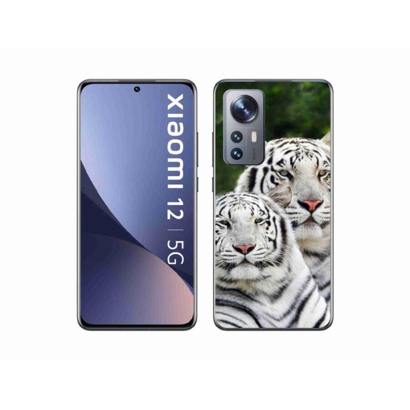 Gelový obal mmCase na mobil Xiaomi 12X - bílí tygři