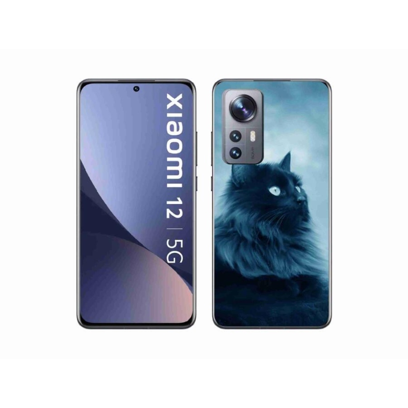 Gelový obal mmCase na mobil Xiaomi 12X - černá kočka 1