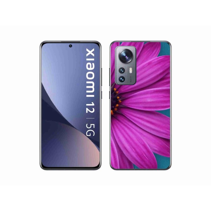 Gelový obal mmCase na mobil Xiaomi 12X - fialová kopretina