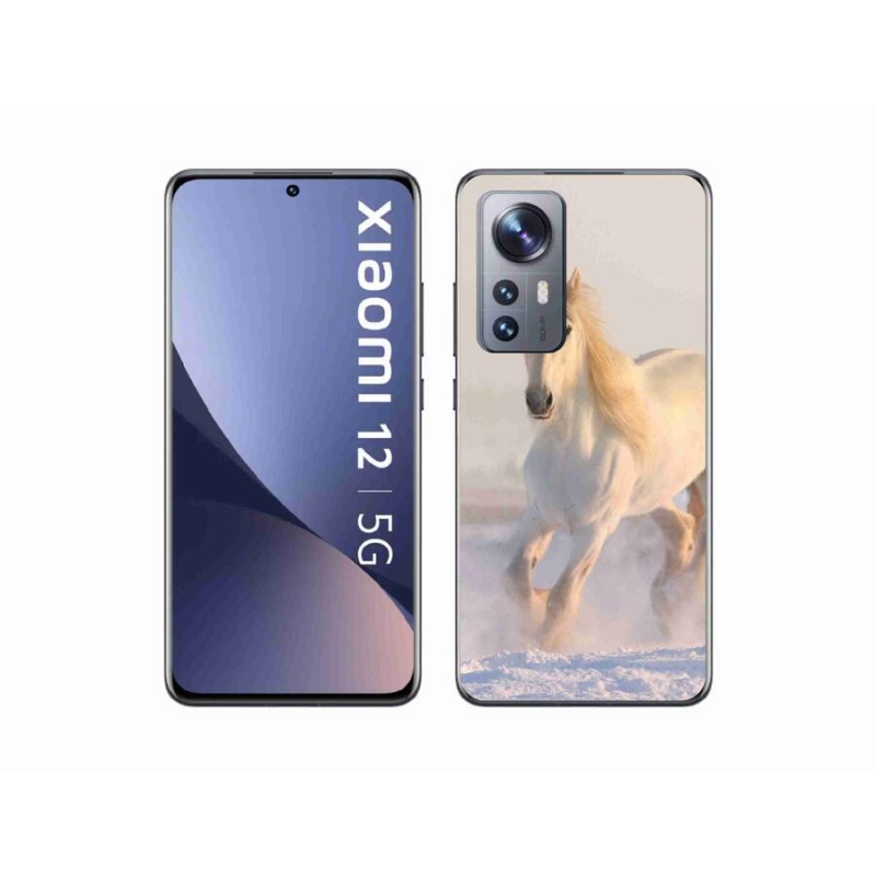 Gelový obal mmCase na mobil Xiaomi 12X - kůň ve sněhu