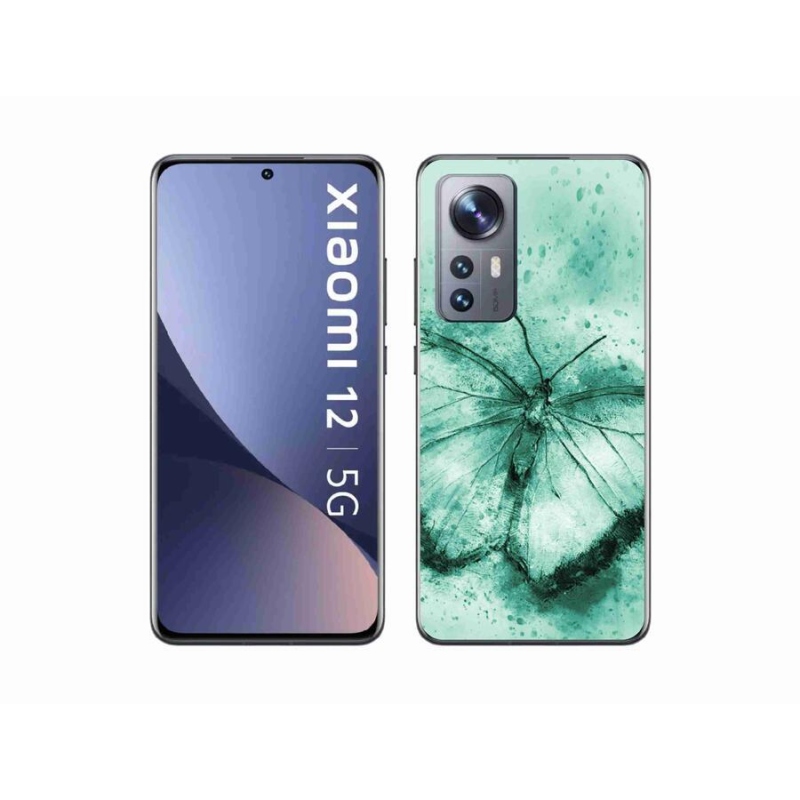 Gelový obal mmCase na mobil Xiaomi 12X - zelený motýl
