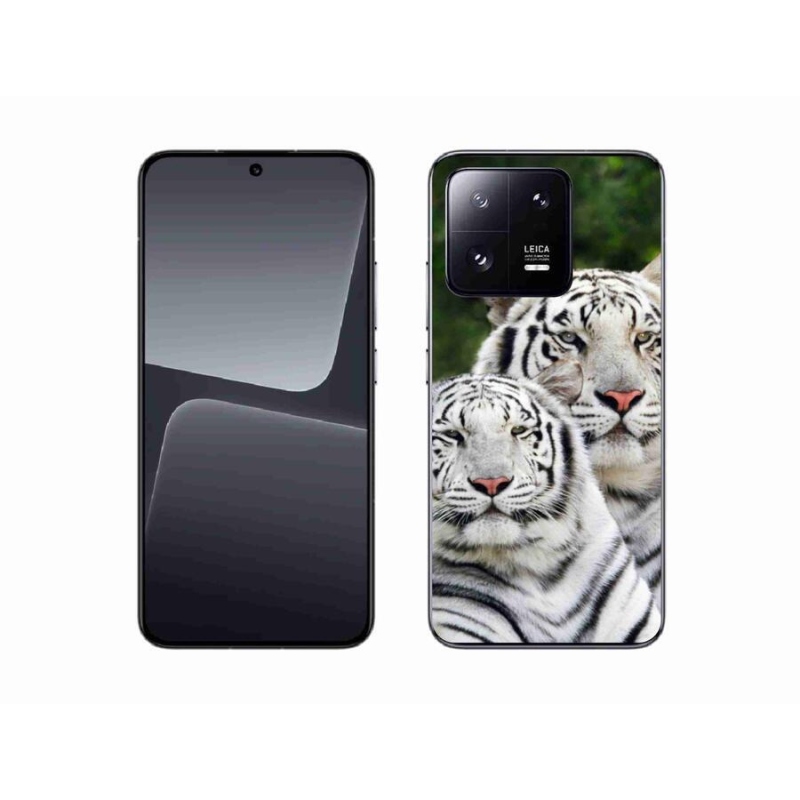 Gelový obal mmCase na mobil Xiaomi 13 - bílí tygři