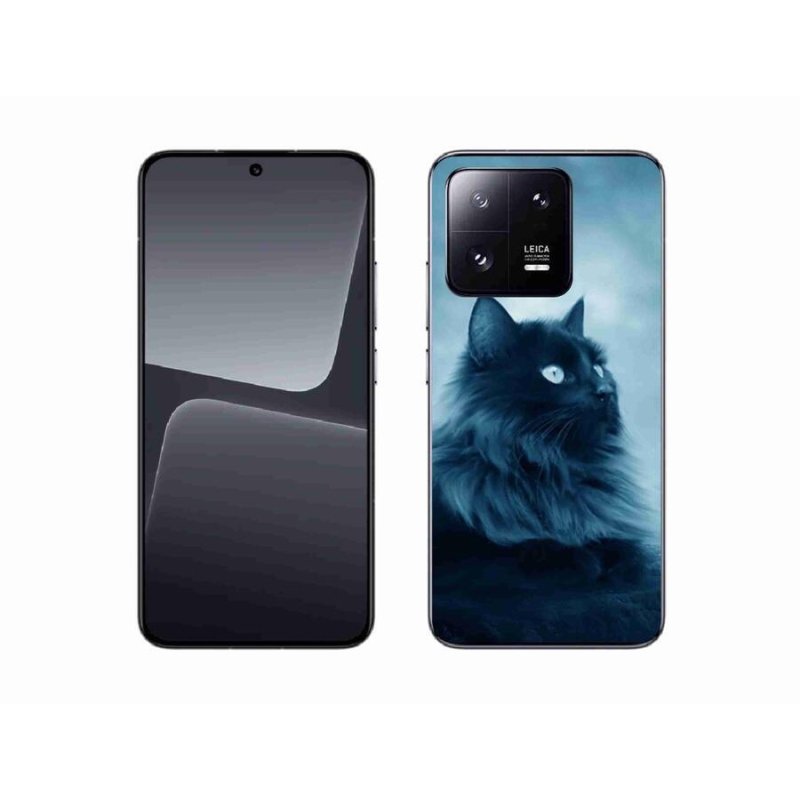 Gelový obal mmCase na mobil Xiaomi 13 - černá kočka 1