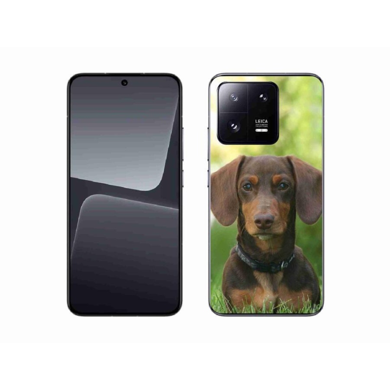 Gelový obal mmCase na mobil Xiaomi 13 - hnědý jezevčík
