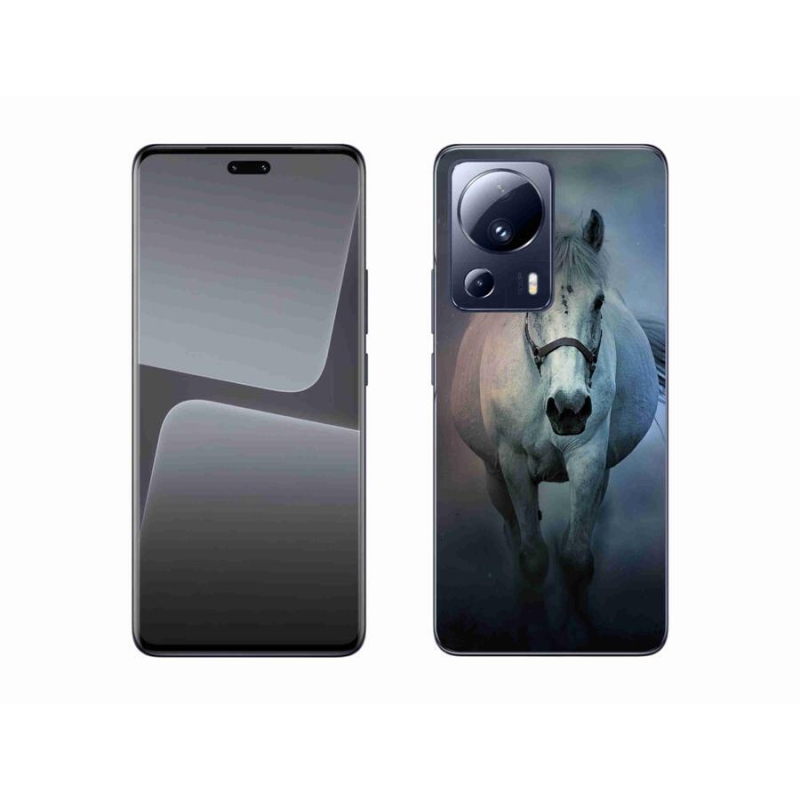 Gelový obal mmCase na mobil Xiaomi 13 Lite - běžící bílý kůň