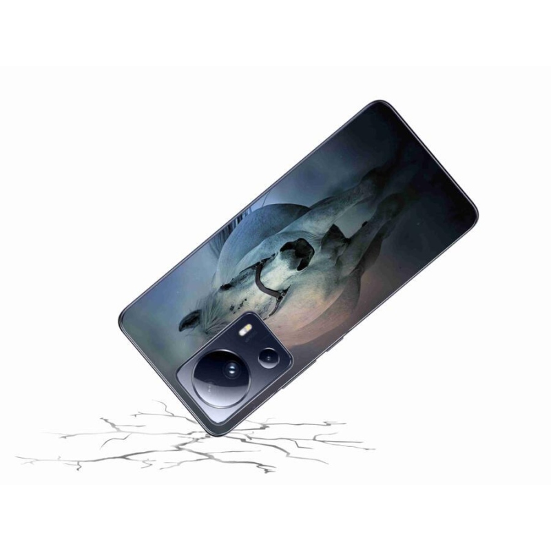 Gelový obal mmCase na mobil Xiaomi 13 Lite - běžící bílý kůň