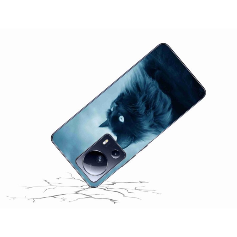 Gelový obal mmCase na mobil Xiaomi 13 Lite - černá kočka 1
