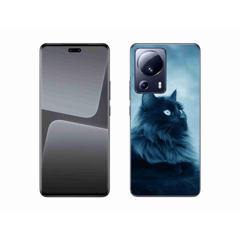 Gelový obal mmCase na mobil Xiaomi 13 Lite - černá kočka 1