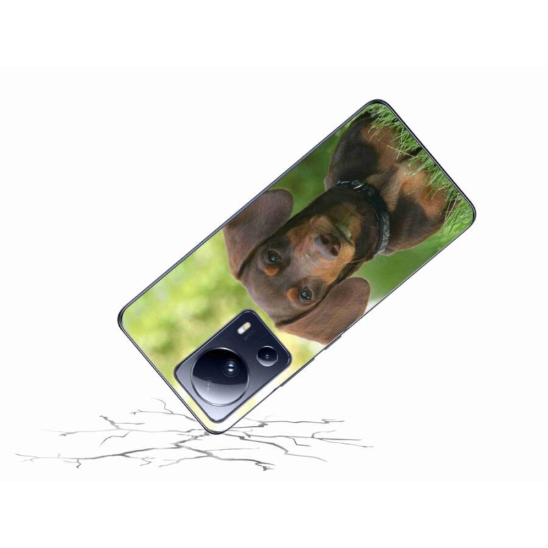 Gelový obal mmCase na mobil Xiaomi 13 Lite - hnědý jezevčík