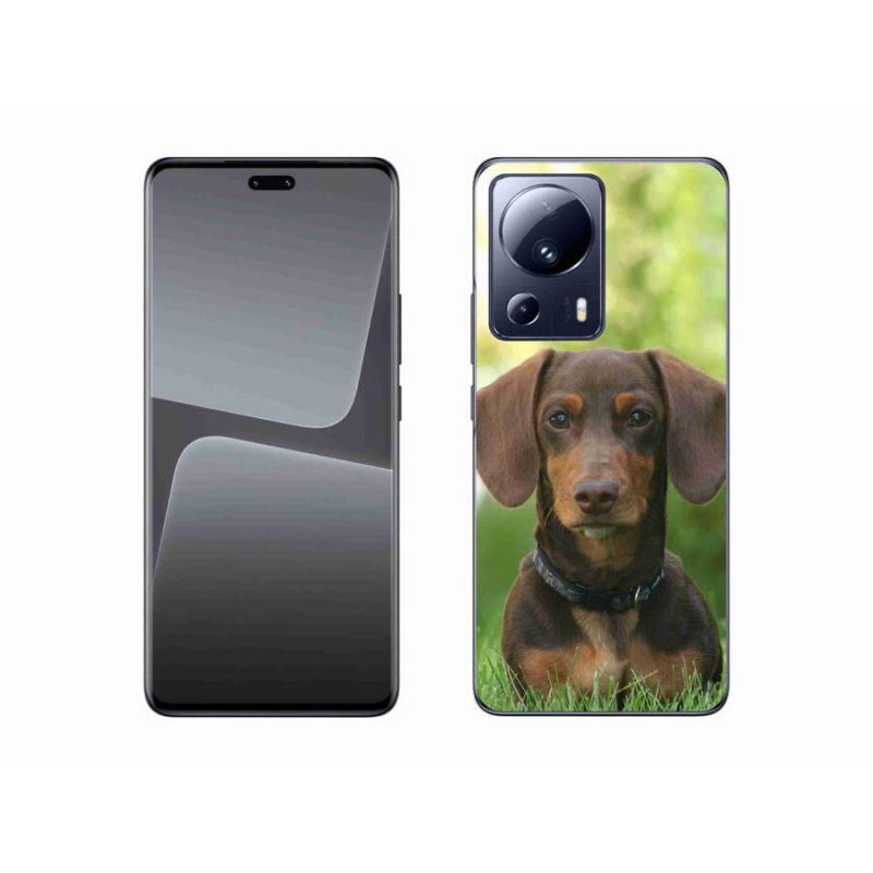 Gelový obal mmCase na mobil Xiaomi 13 Lite - hnědý jezevčík