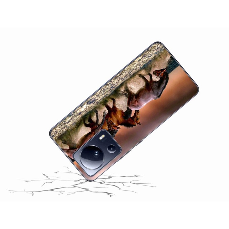 Gelový obal mmCase na mobil Xiaomi 13 Lite - koně 1