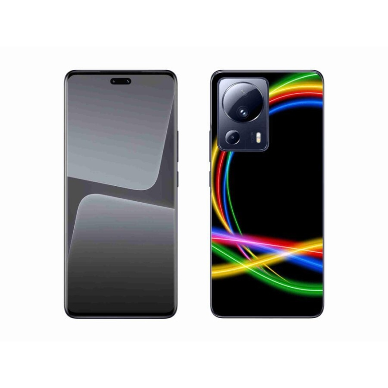 Gelový obal mmCase na mobil Xiaomi 13 Lite - neonové kruhy