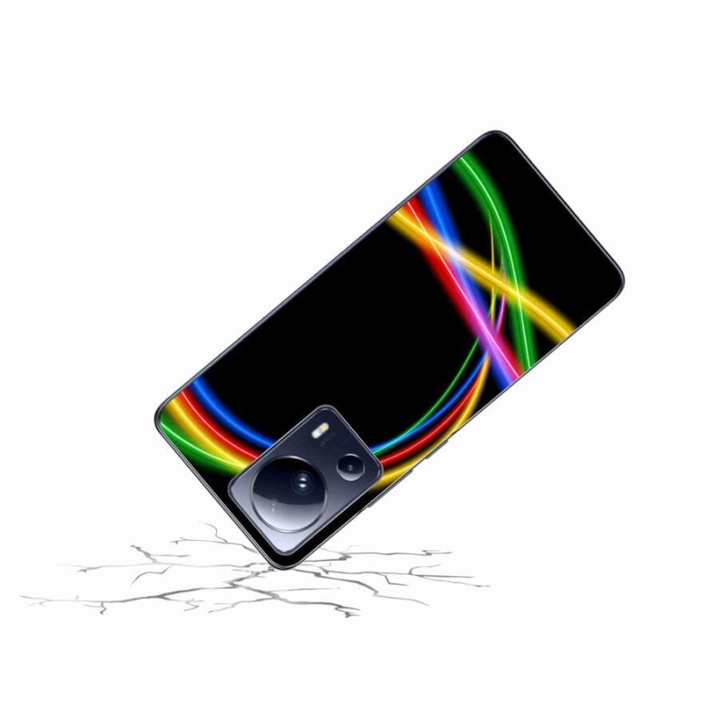 Gelový obal mmCase na mobil Xiaomi 13 Lite - neonové kruhy