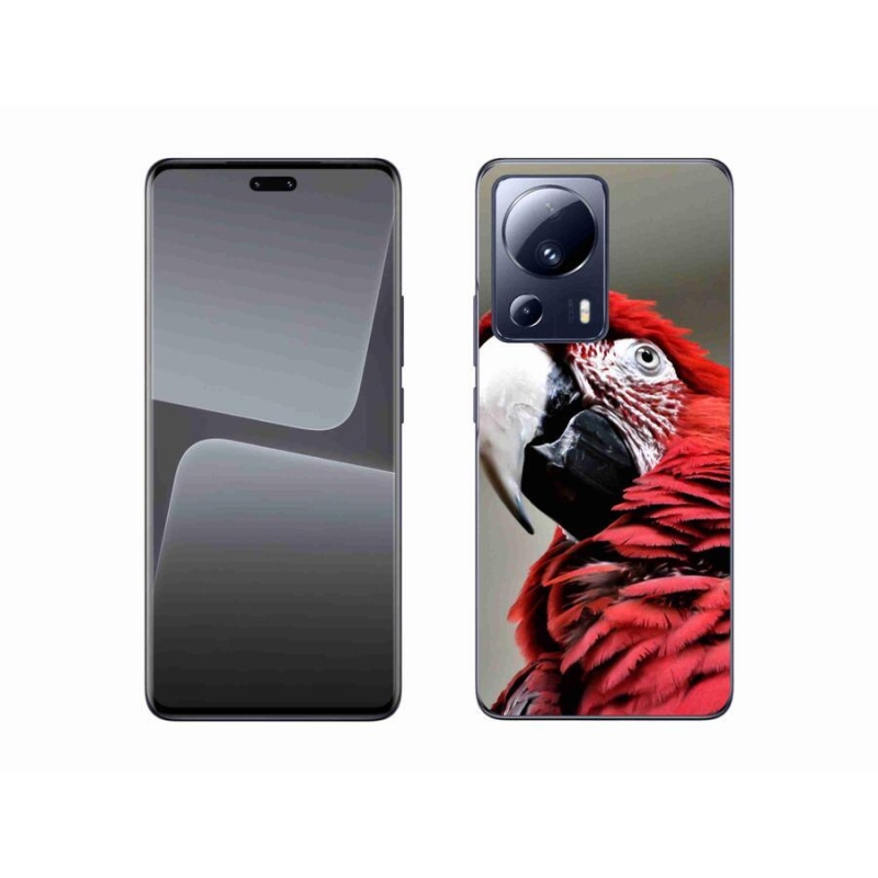 Gelový obal mmCase na mobil Xiaomi 13 Lite - papoušek ara červený