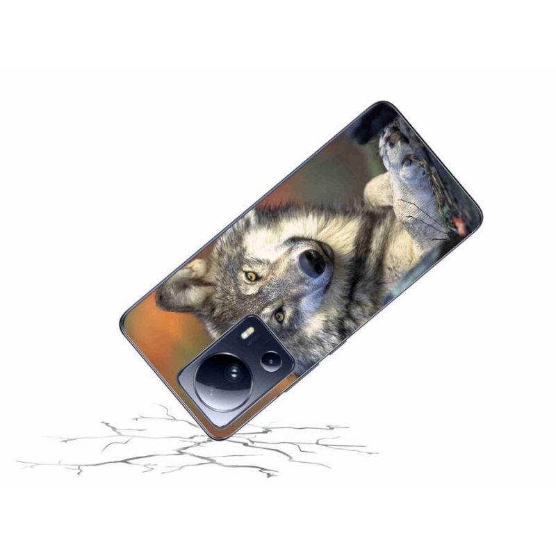 Gelový obal mmCase na mobil Xiaomi 13 Lite - vlk