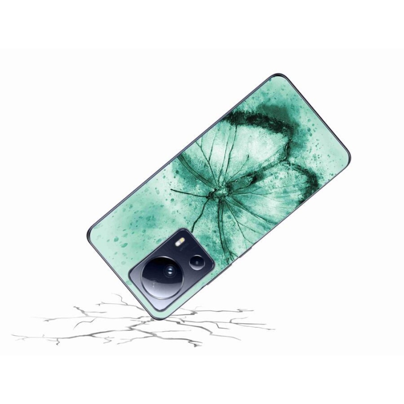 Gelový obal mmCase na mobil Xiaomi 13 Lite - zelený motýl
