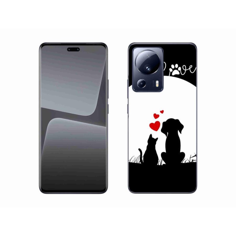 Gelový obal mmCase na mobil Xiaomi 13 Lite - zvířecí láska