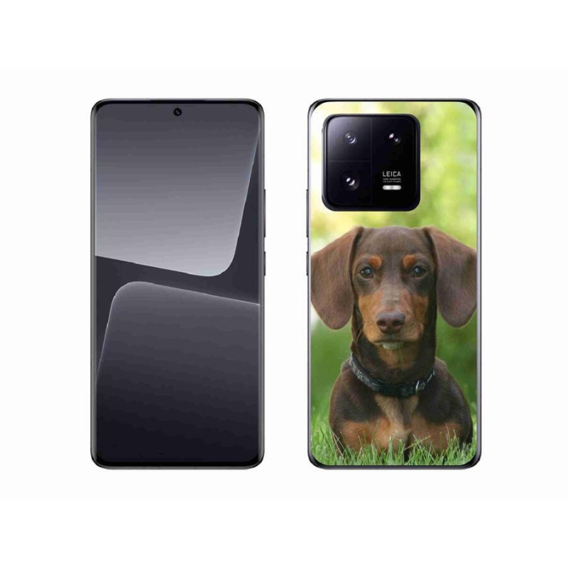 Gelový obal mmCase na mobil Xiaomi 13 Pro - hnědý jezevčík