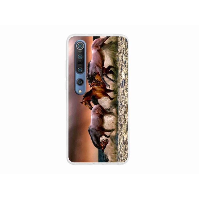 Gelový obal mmCase na mobil Xiaomi Mi 10 - koně 1