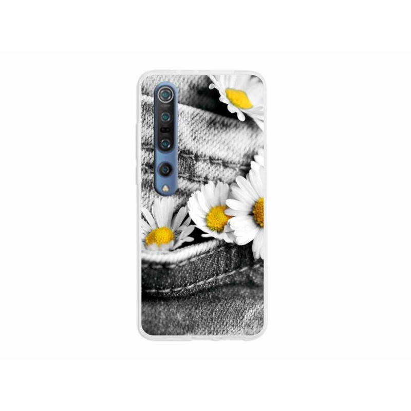 Gelový obal mmCase na mobil Xiaomi Mi 10 - kopretiny