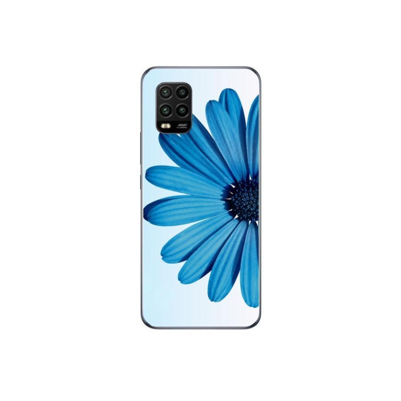 Gelový obal mmCase na mobil Xiaomi Mi 10 Lite - modrá kopretina