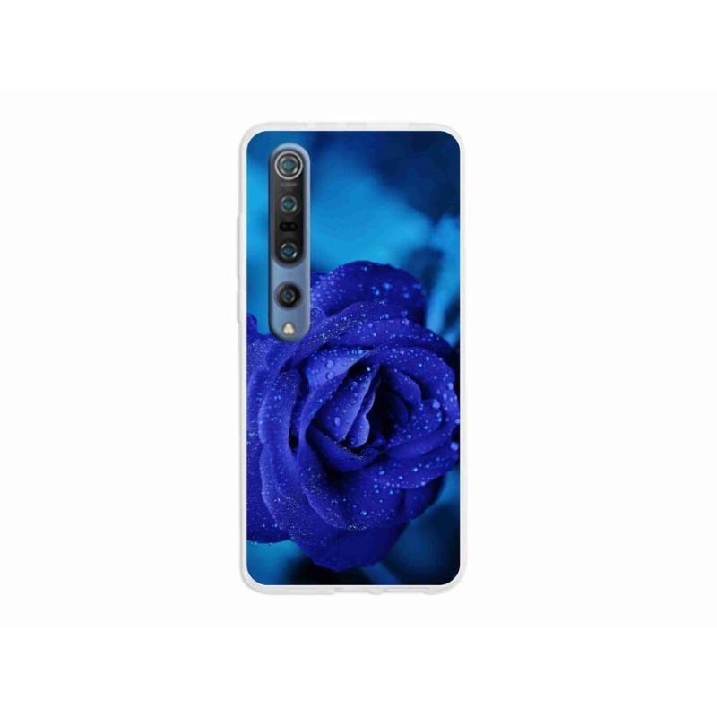 Gelový obal mmCase na mobil Xiaomi Mi 10 - modrá růže