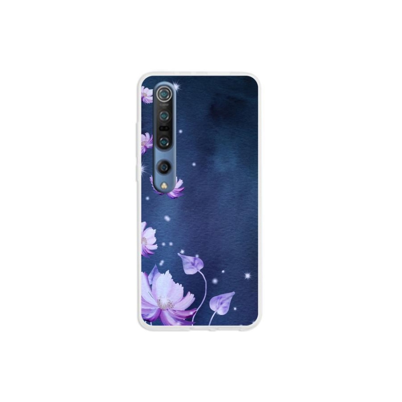 Gelový obal mmCase na mobil Xiaomi Mi 10 - padající květy