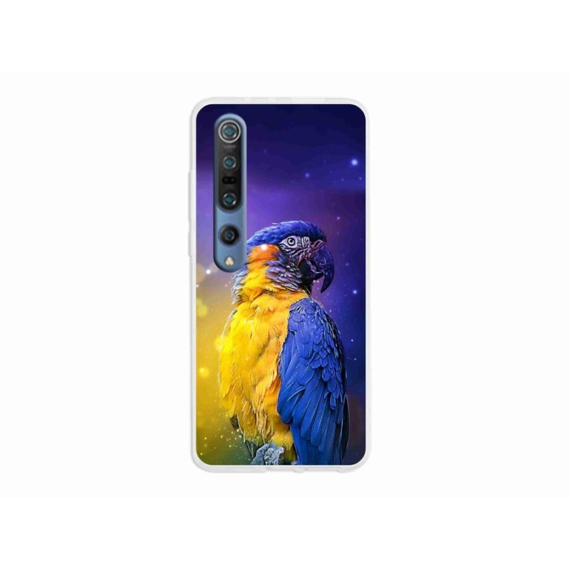 Gelový obal mmCase na mobil Xiaomi Mi 10 - papoušek ara 1
