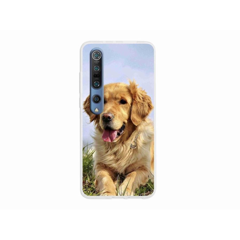 Gelový obal mmCase na mobil Xiaomi Mi 10 - zlatý retrívr