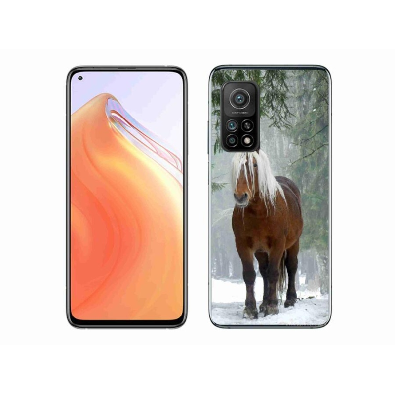 Gelový obal mmCase na mobil Xiaomi Mi 10T 5G - kůň v lese