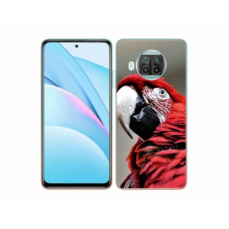 Gelový obal mmCase na mobil Xiaomi Mi 10T Lite 5G - papoušek ara červený