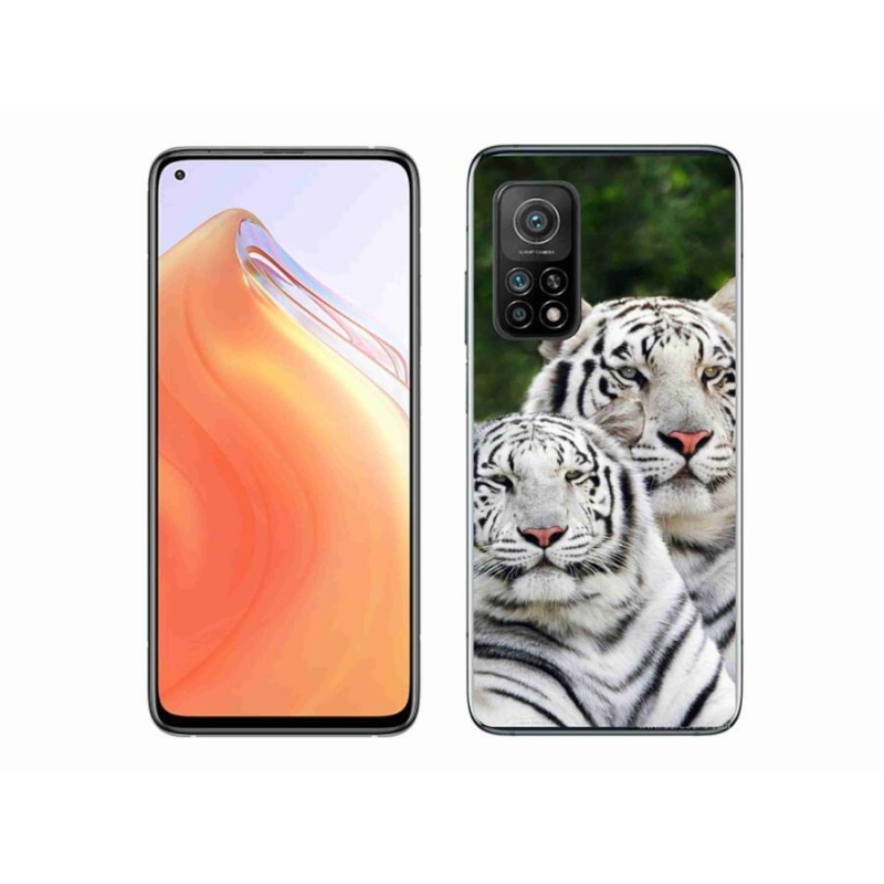 Gelový obal mmCase na mobil Xiaomi Mi 10T Pro 5G - bílí tygři