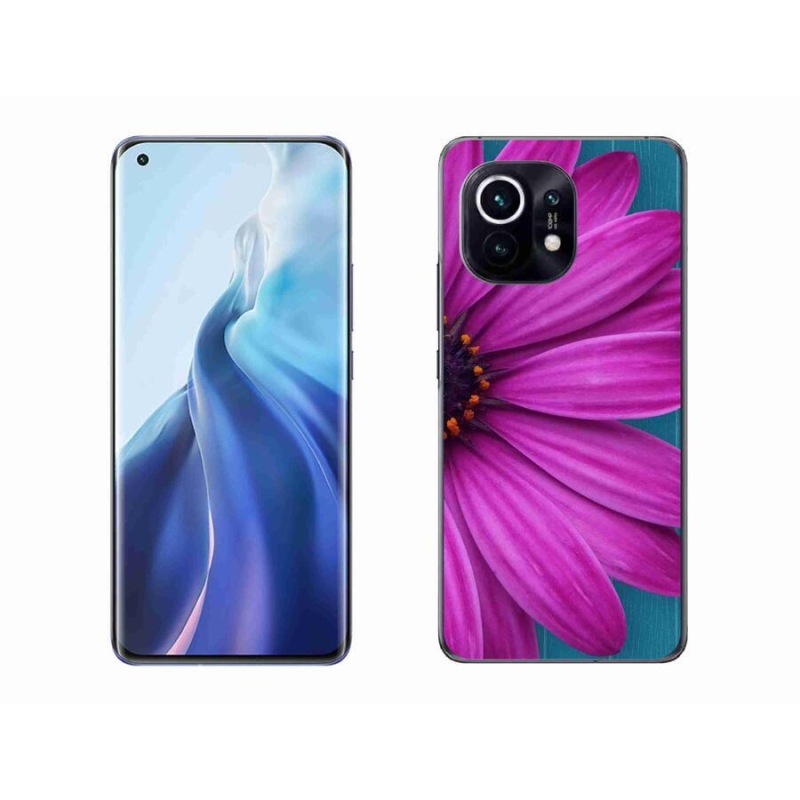 Gelový obal mmCase na mobil Xiaomi Mi 11 - fialová kopretina
