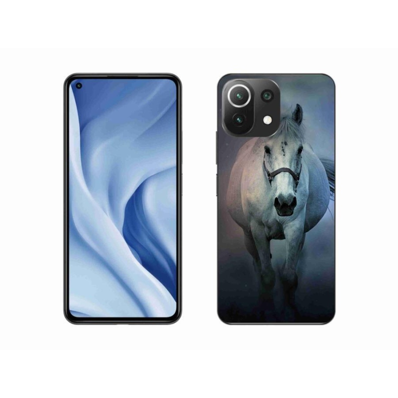 Gelový obal mmCase na mobil Xiaomi Mi 11 Lite 4G/5G - běžící bílý kůň