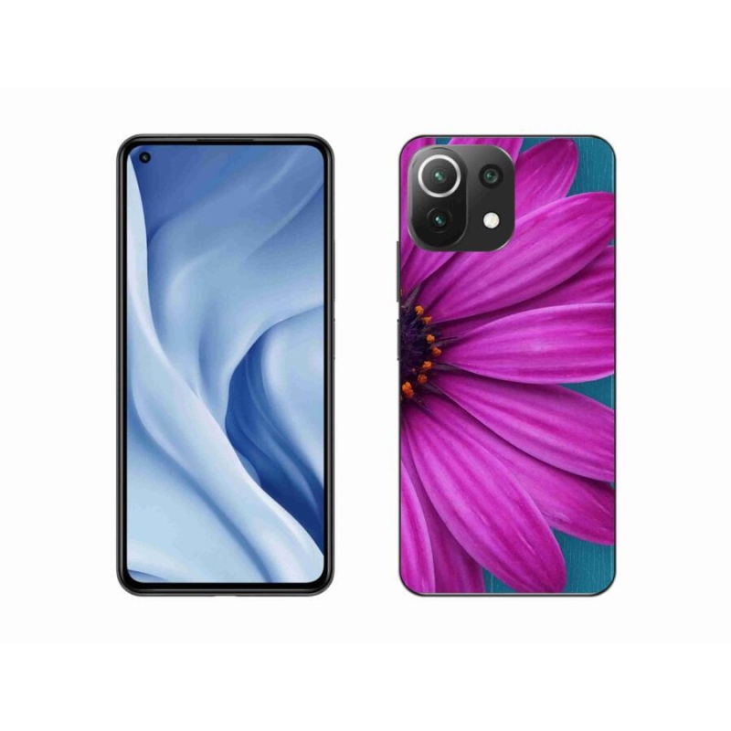 Gelový obal mmCase na mobil Xiaomi Mi 11 Lite 4G/5G - fialová kopretina