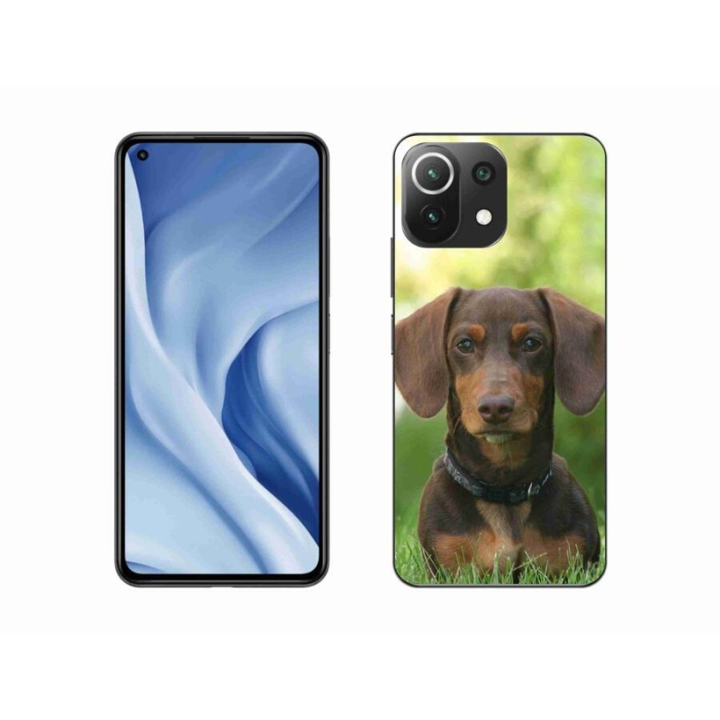 Gelový obal mmCase na mobil Xiaomi Mi 11 Lite 4G/5G - hnědý jezevčík