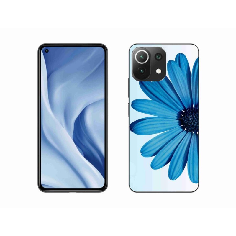 Gelový obal mmCase na mobil Xiaomi Mi 11 Lite 4G/5G - modrá kopretina