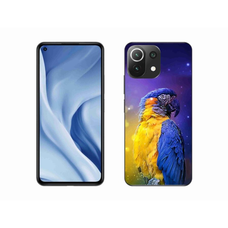 Gelový obal mmCase na mobil Xiaomi Mi 11 Lite 4G/5G - papoušek ara 1