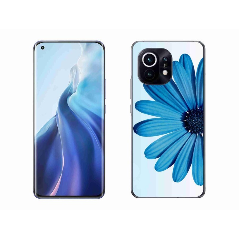 Gelový obal mmCase na mobil Xiaomi Mi 11 - modrá kopretina