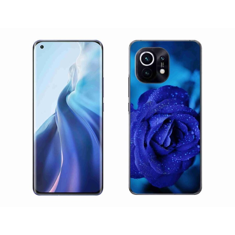 Gelový obal mmCase na mobil Xiaomi Mi 11 - modrá růže