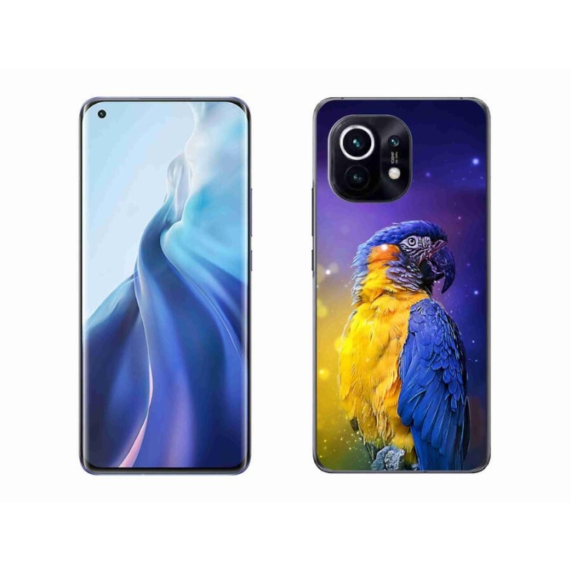 Gelový obal mmCase na mobil Xiaomi Mi 11 - papoušek ara 1